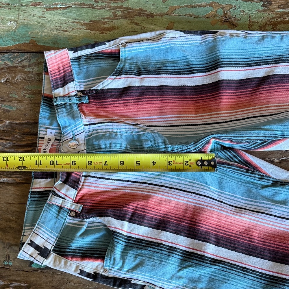 Vibrant Striped Flare Jeans - Picture 5 of 9
